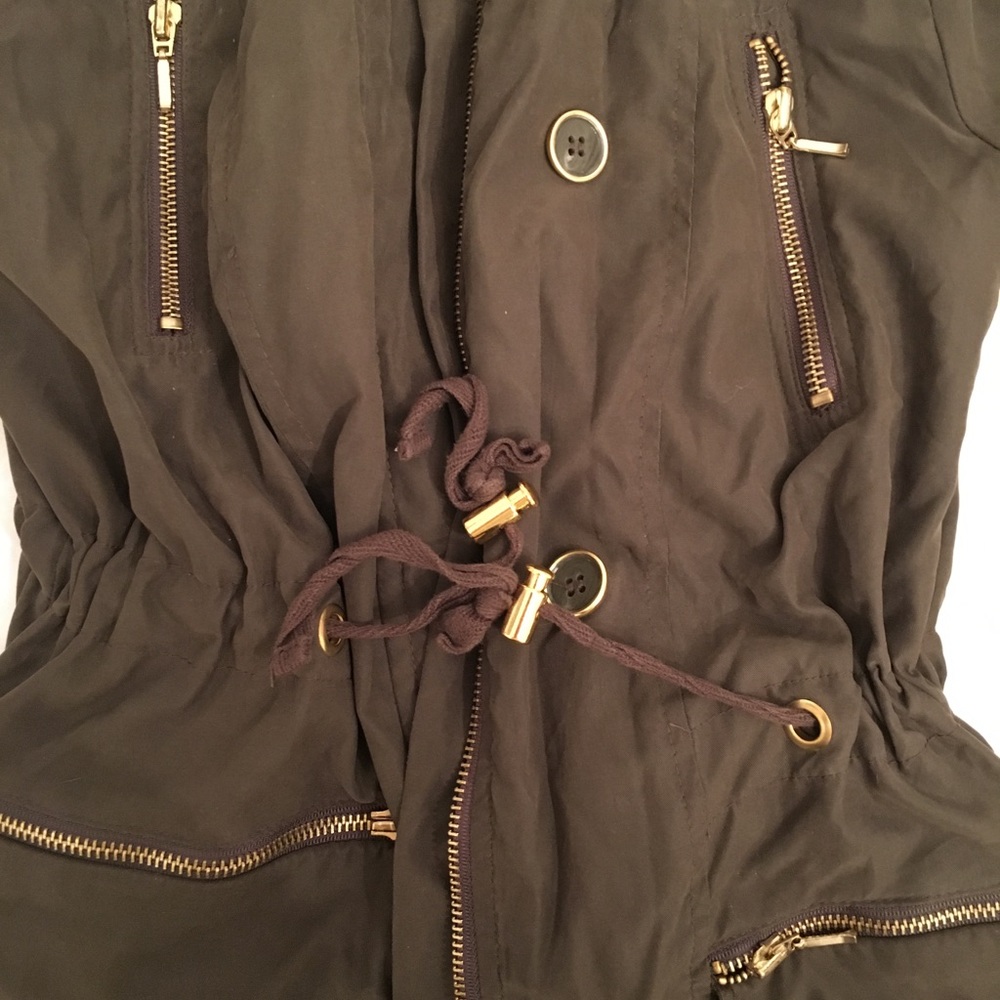 INC olive green winter coat